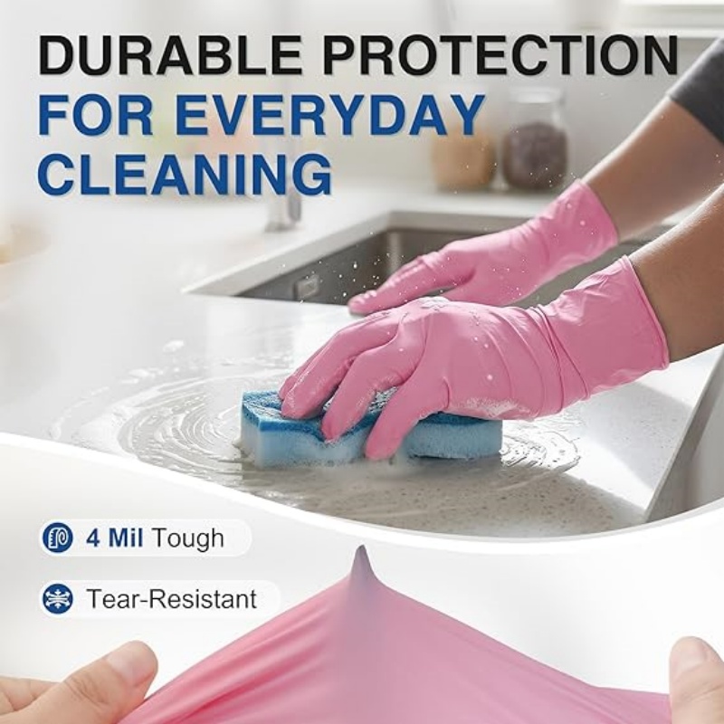 Pink Nitrile Disposable Gloves - Garden Gloves ulasan dan harga
