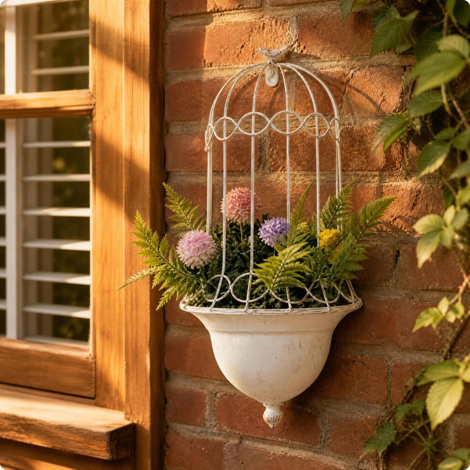 Wall Mounted Planter Iron Bird - Vertical Planter ulasan dan harga
