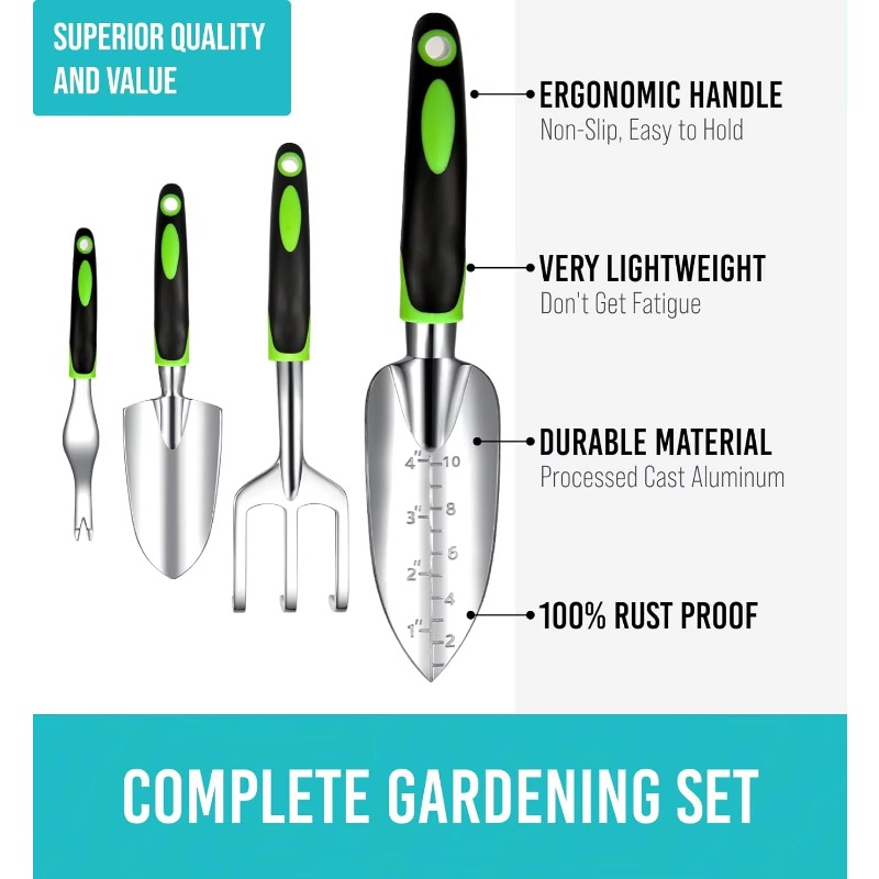 9 Pcs Ergonomic Garden Tool Se - Trowel Garden Tools ulasan dan harga