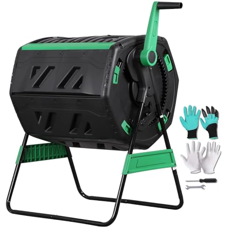 53-Gallon Two-Section Rotating - Compost Bin ulasan dan harga