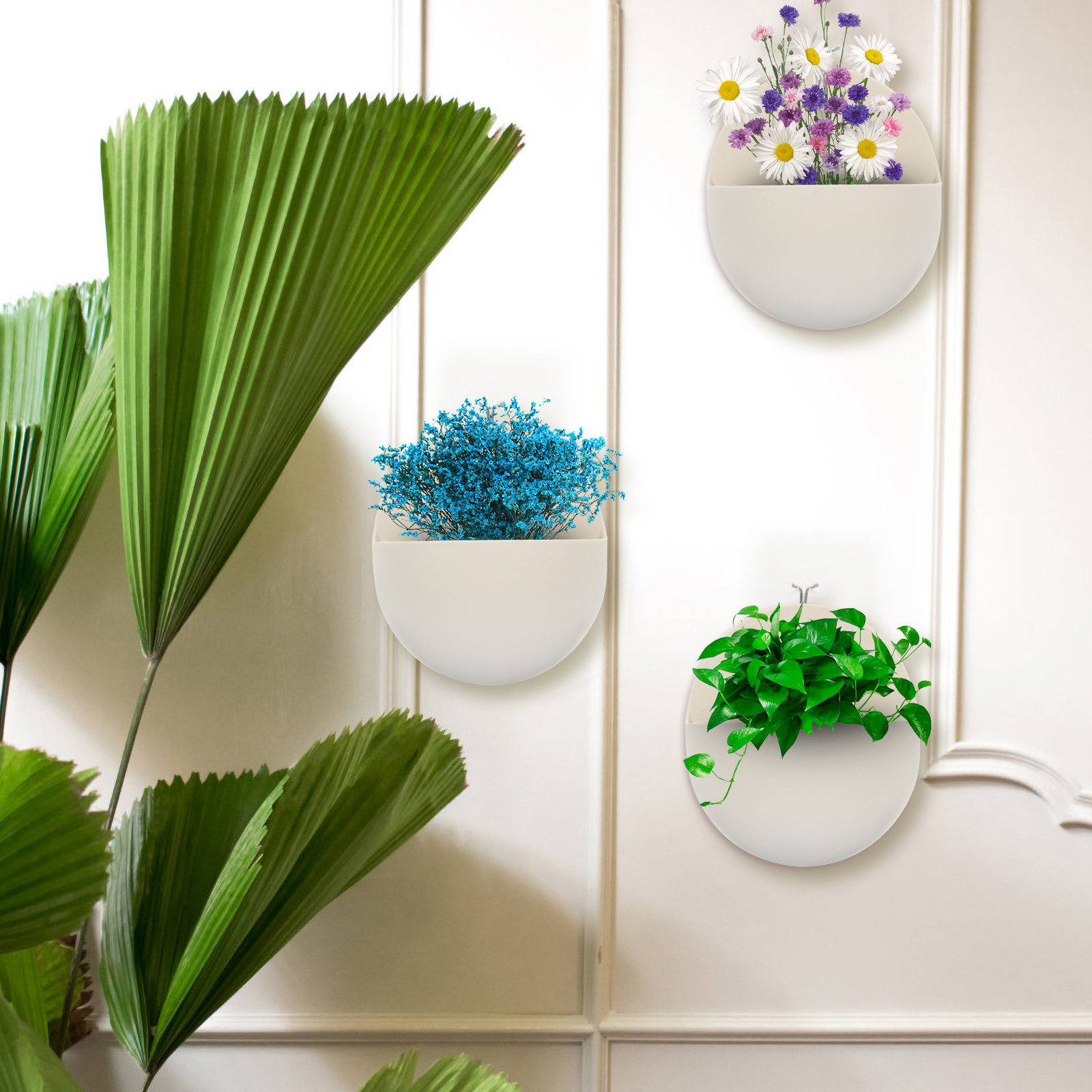 4Pcs Balcony Flower Buckets Pl - Vertical Planter ulasan dan harga