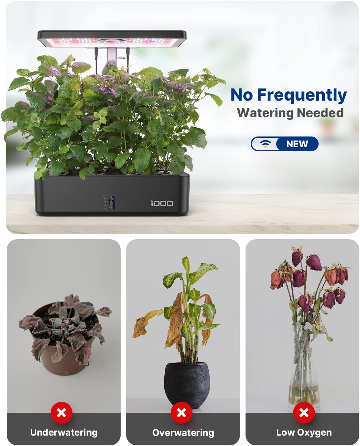 12 Pods WiFi Hydroponics Growi - Hydroponic Kit ulasan dan harga