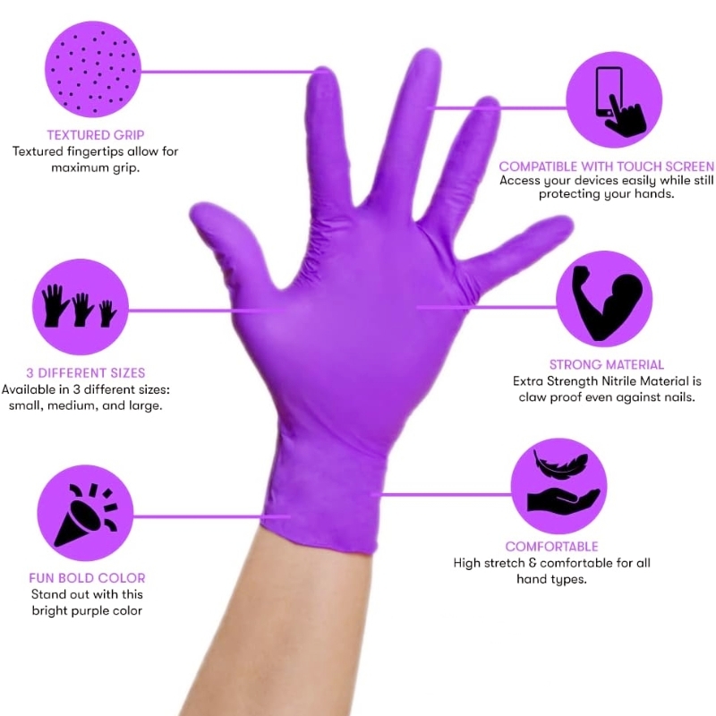 50/100PCS Violet Nitrile Glove - Garden Gloves ulasan dan harga